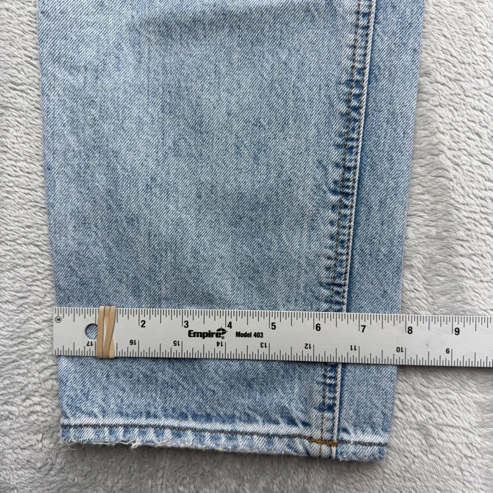 Denim Forum Jeans Womens 26 Blue The Joni High Rise Loose Light Wash Wide Leg